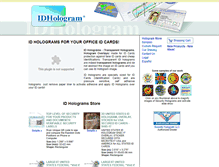 Tablet Screenshot of idhologram.com